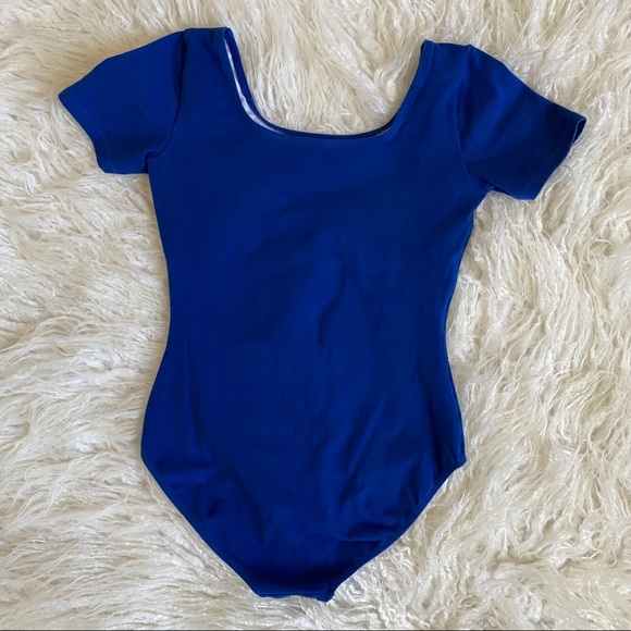 Bloch Royal Blue Short Sleeve Dance Leotard - Picture 4 of 8